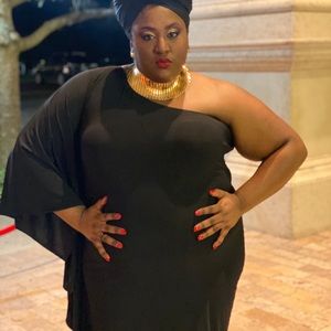 Black One Shoulder Gown